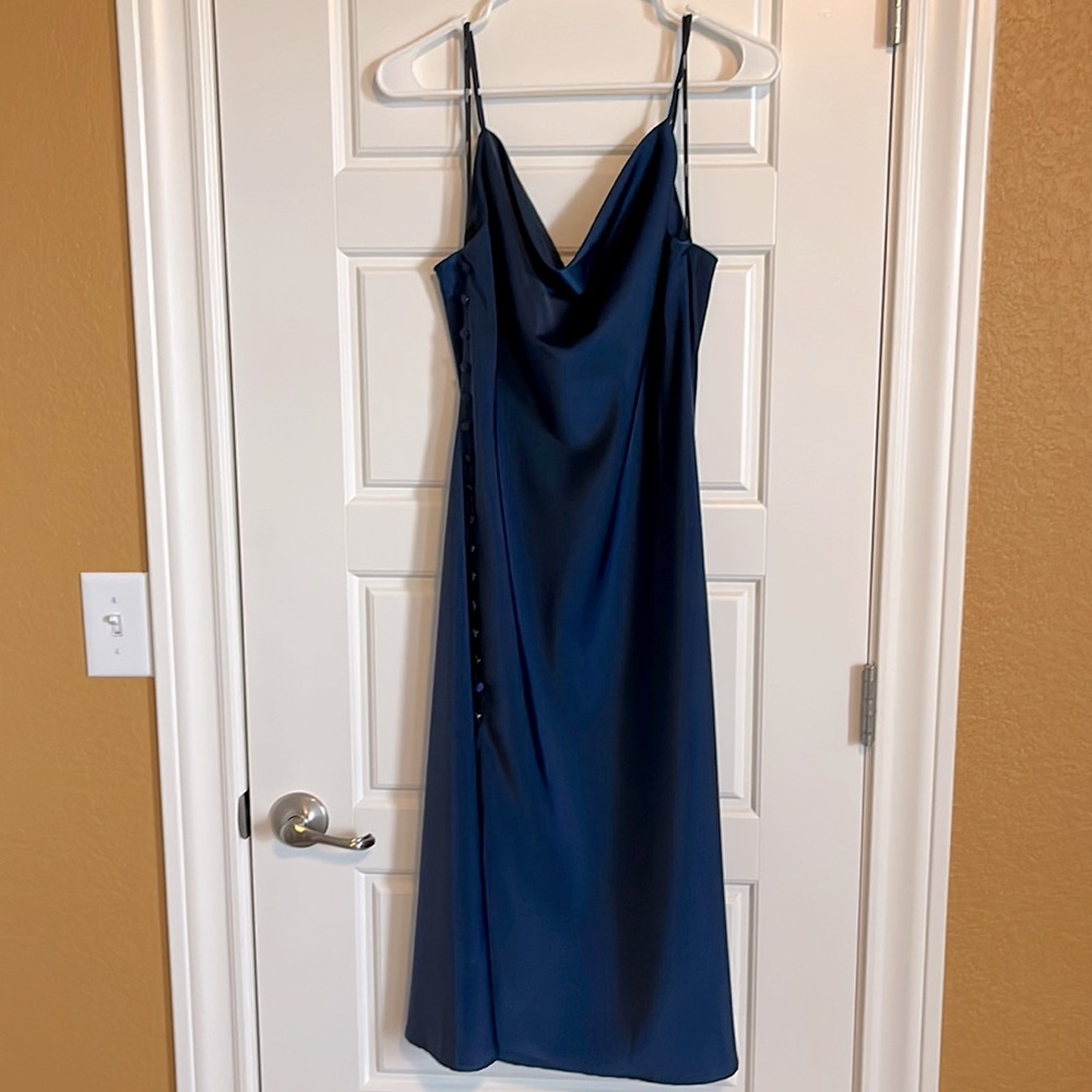 Satin mid length dress